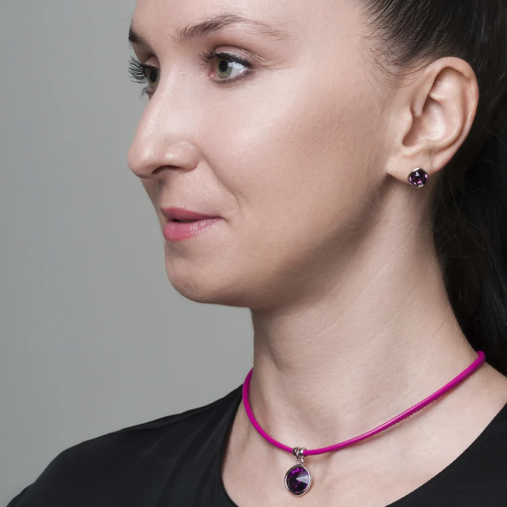 Fiore Luna Пусеты Amethyst A1909.M11 V/S