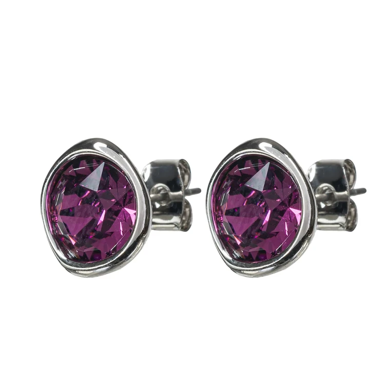 Fiore Luna Пусеты Amethyst A1909.M11 V/S