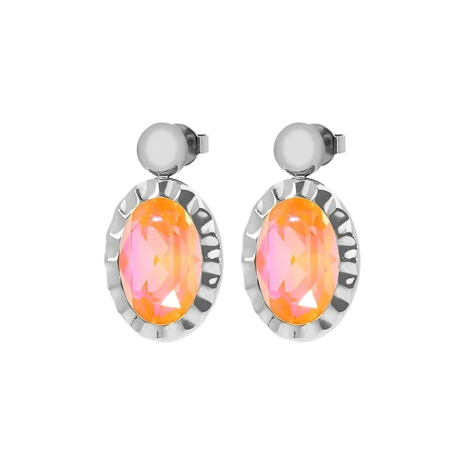 Серьги Qudo TIVOLA UNICA big (S/P) Crystal orange ignite 2,65cm 332213