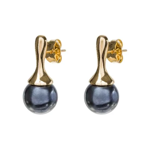 Серьги Possebon Graphite Pearl A0657.3 G