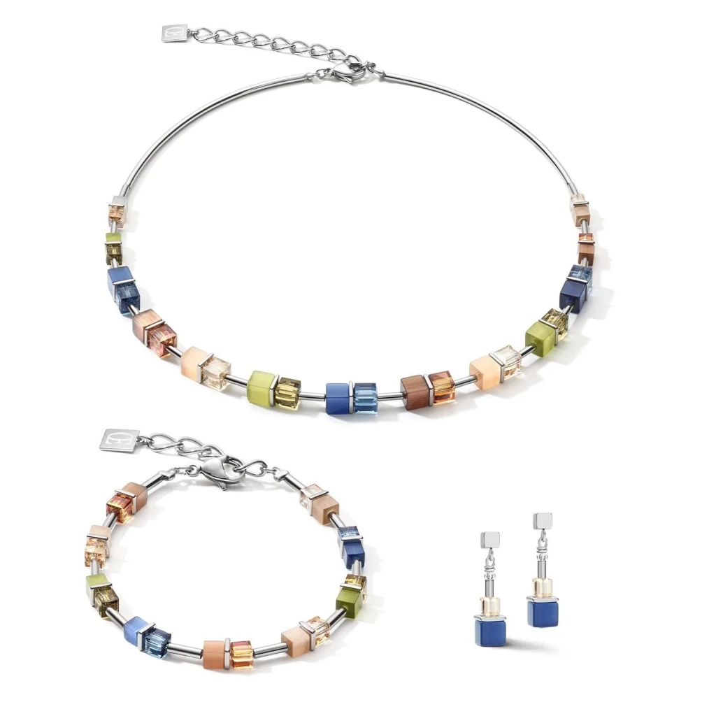 Колье Coeur de Lion Blue-Brown-Olive 5020/10-0750