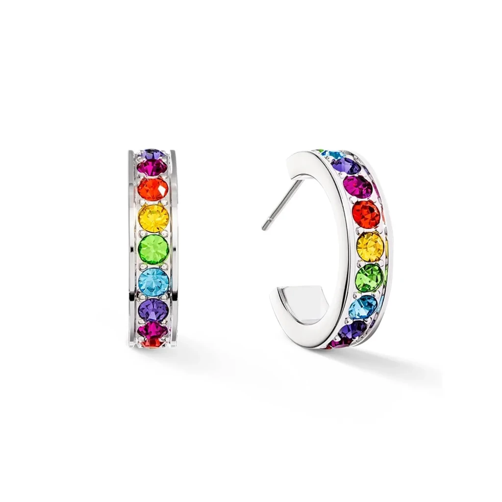 Пусеты Coeur de Lion Multicolour Silver 0131/21-1517