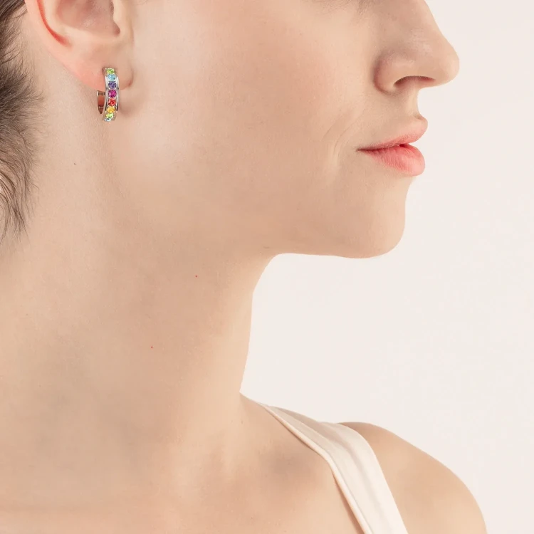 Пусеты Coeur de Lion Multicolour Silver 0131/21-1517