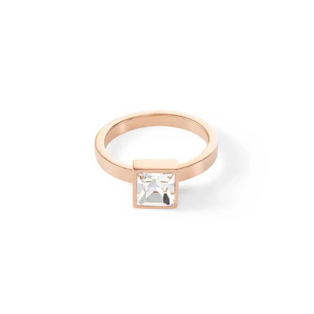 Кольцо Coeur de Lion Brilliant Square Rose Gold 0500/40-1822 54