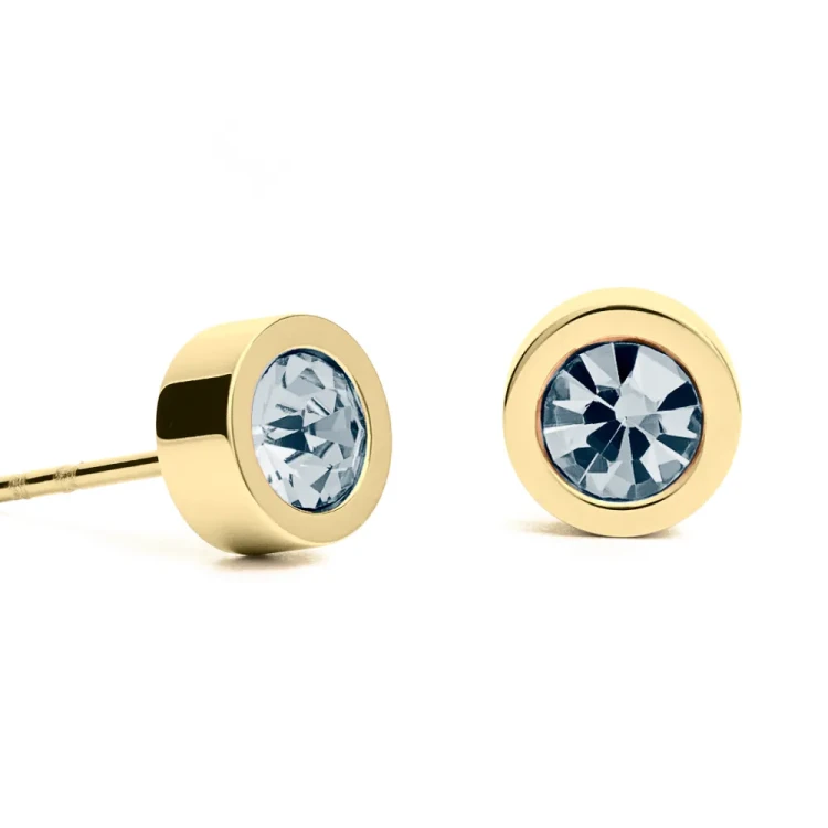 Fiore Luna Пусеты Sky Blue 6х3 SWE126 BS G