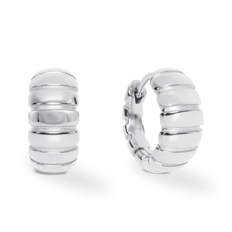 Серьги Coeur de Lion Hoop 14мм Silver 0155/23-1700