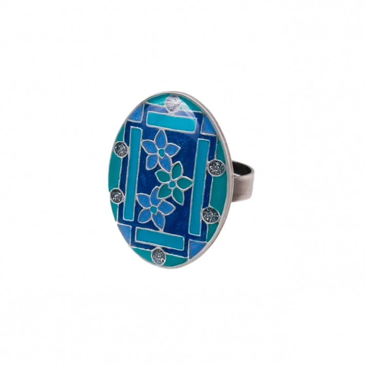 Кольцо Clara Bijoux Незабудки K75801-1 BL