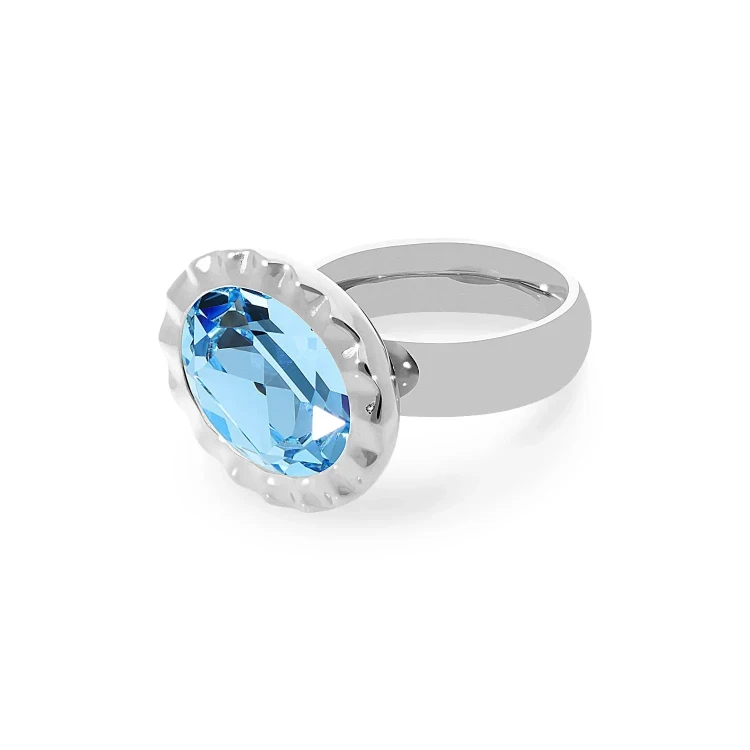 Кольцо Qudo TIVOLA UNICA big (S/P) Aquamarine 54 686503