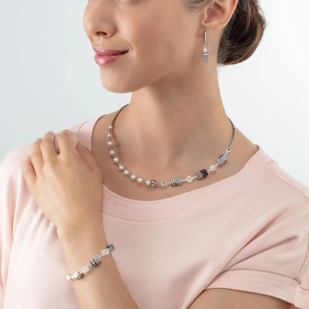 Колье Coeur de Lion Grey-Silver 1122/10-1217