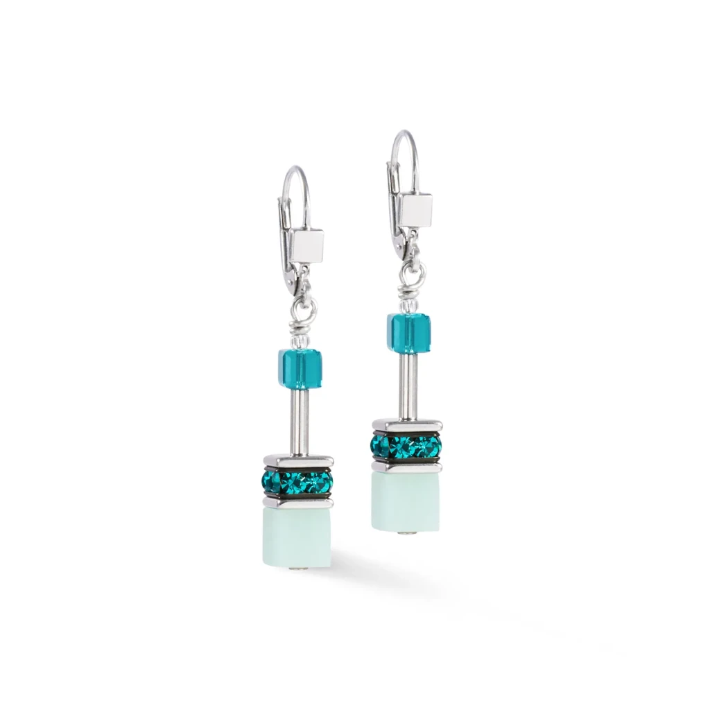 Серьги Coeur de Lion Dark Green-Silver 4010/20-0548