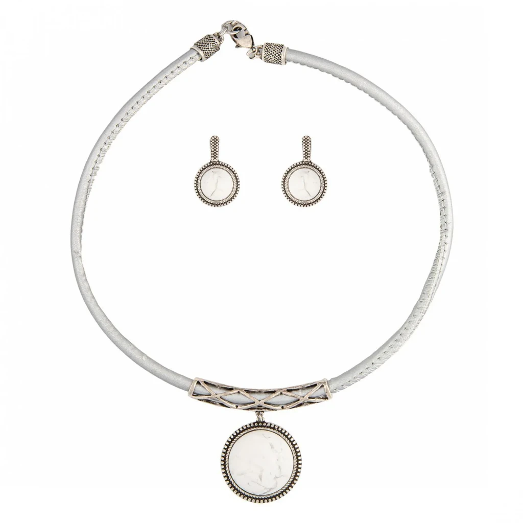 Серьги Possebon White Howlite A8469.2 BW/S