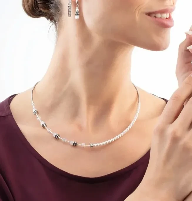Колье Coeur de Lion White-Silver 4087/10-1417