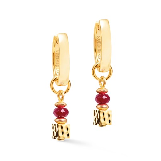 Серьги Coeur de Lion Hoop Red-Gold 3049/21-0316