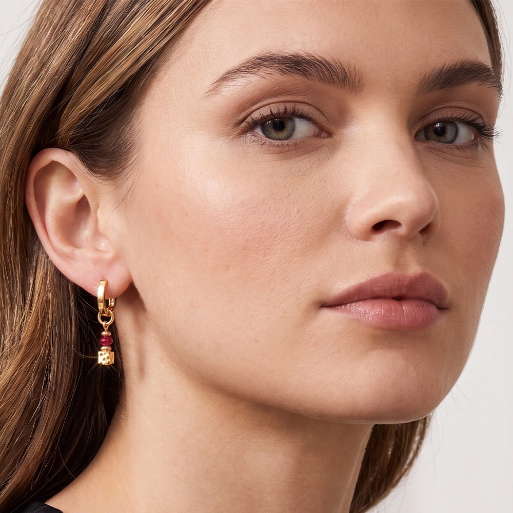 Серьги Coeur de Lion Hoop Red-Gold 3049/21-0316