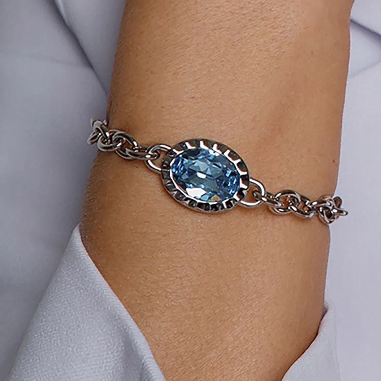 Браслет Qudo TIVOLA UNICA big (S/P) Aquamarine 189527