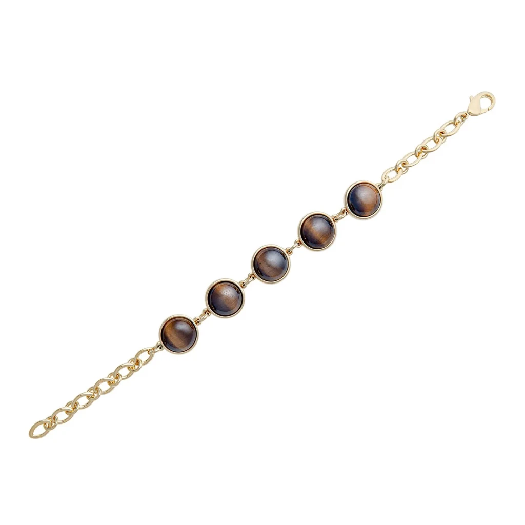 Классический браслет Pearl Tiger Eye C1362.15 BR/G
