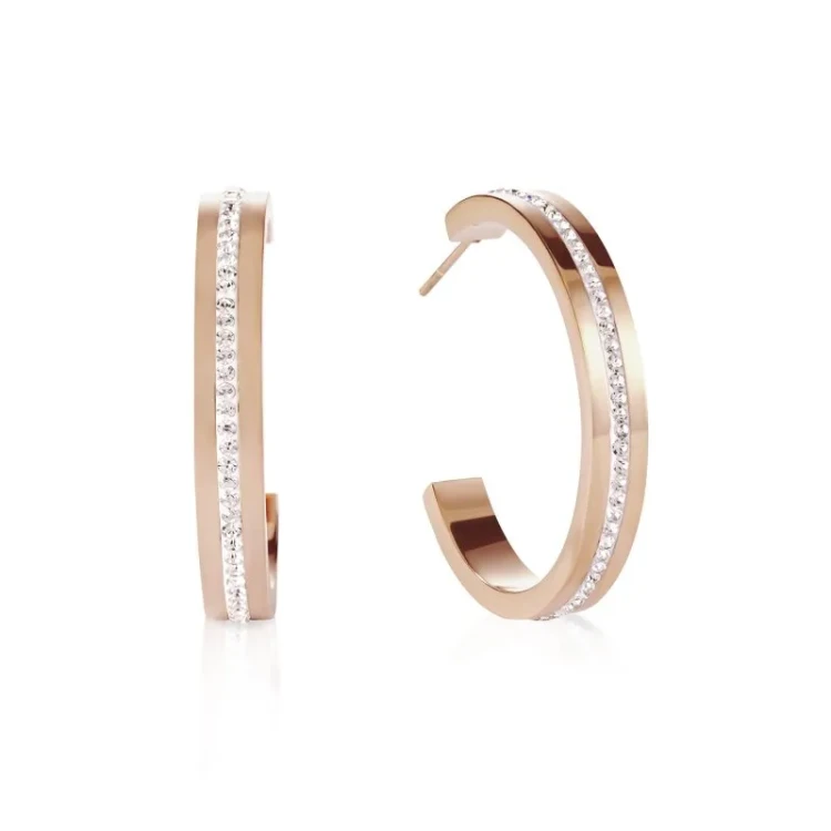 Серьги Coeur de Lion Crystal-Rosegold 0149/21-1822