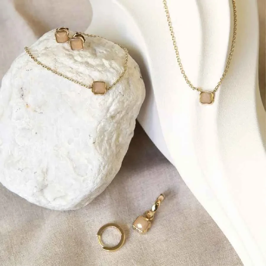 Серьги Coeur de Lion Cream jade (June) 1301/21-1424