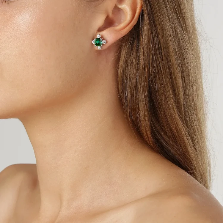 Серьги Dyrberg Kern GIGI SS EMERALD GREEN 430049