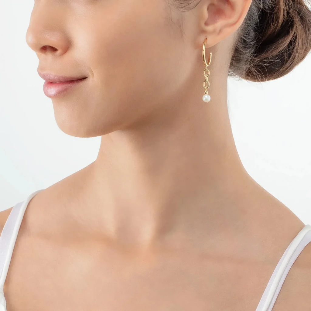 Пусеты COEUR DE LION  White-Gold 1119/21-1416